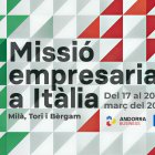 Anunci de la missió empresarial que organitzen Andorra Business i la cambra de comerç a Itàlia