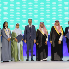 El ministre de Turisme i Comerç d’Andorra, Jordi Torres, i representants de l’acord.