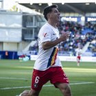 Villahermosa celebrant el gol a Osca.