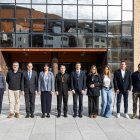 Josep Lluis Serrano en la seva visita a la Massana