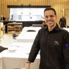 El xef Marcel Besolí, al menjador del Celler d'en Toni