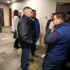 Xofers de l’empresa el dia de l’arbitratge.