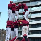 La colla de castellers durant l’actuació.