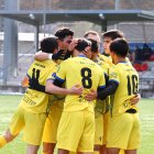 Els jugadors del Ranger’s celebren un gol.