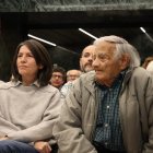 L'artista Sergi Mas durant l'acte.