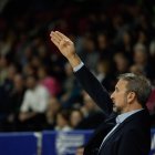 Joan Plaza, al duel de diumenge al Pavelló Toni Martí.