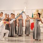 Un instant de la cerimònia celebrada a Olímpia.