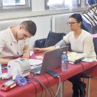 Donant de sang durant la darrera campanya.