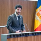 El president del grup parlamentari de Concòrdia, Cerni Escalé, al Consell General aquest matí.