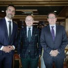 Xavier Espot, ahir, amb Daniel Armengol i Daniel Aristot.