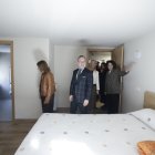 La visita a les instal·lacions de l’Arca d’Aixovall, ahir.