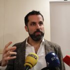 El director de la Confederació Empresarial Andorrana (CEA), Iago Andreu-Sotelo, durant la compareixença.