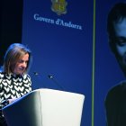 Marín durant el discurs.