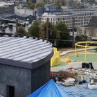 La plaça sobre la coberta de l’aparcament Vinyes.