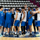 Entrenament dels jugadors del MoraBanc.