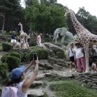 Visitants als jardins, l’estiu passat.