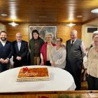 L’expresidenta Maria Rosa Garallà, al mig, i Carme Vilana, a la dreta.