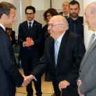 Pere Font Moles durant la visita de Macron.