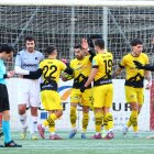 Gol de la UE Santa Coloma.