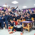 L’equip va celebrar al màxim el triomf a Valladolid.