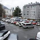 L'aparcament del Pouader.