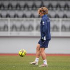 Efe Akman, a l’entrenament d’ahir al Comunal.