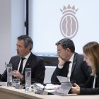 El grup de la minoria al comú de la capital, ahir.