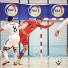 Adrià Blat en un moment del partit, ahir.