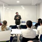 Cañada, durant l’exposició als alumnes.