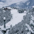 Esquiadors a Pal Arinsal aquest matí.