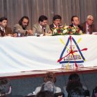 Promotors de l'entitat durant la presentació del centre, el 1995.