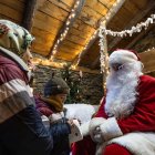 El Pare Noel visitant els infants de la Massana a la Mola de Cal Quico