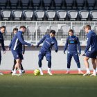Els tricolors van entrenar al Comunal.