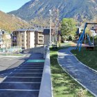 Una zona d’aparcament d’Encamp.