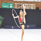 Carla Soriano, en una prova de gimàstica artística.