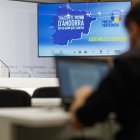 Mariona Cadena, durant el consell de ministres d'avui.