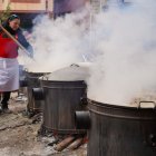 Preparació de l’escudella de Sant Antoni.