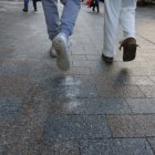 Sal tirada a l'avinguda Carlemany per evitar relliscades.