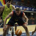 El pivot ucraïnès Artem Pustovyi en el darrer partit a casa, contra el Lleida.