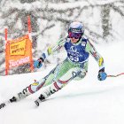 Cande Moreno durant el descens.