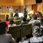 Els alumnes de quart de l'escola andorrana de la Massana durant la visita al comú de la parròquia.