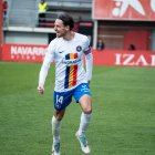 El capità tricolor celebrant el gol a Miranda.