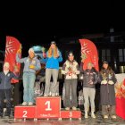 Cande Moreno, a la dreta de la imatge, al podi de Saint Anton am Arlberg.