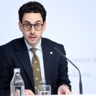 El ministre Portaveu, Guillem Casal, en la roda de premsa posterior al consell de ministres d'aquesta tarda.