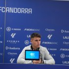 El tècnic durant la roda de premsa prèvia.