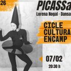 Cartell de l'actuació de la ballarina Lorena Nogal al Cicle Cultural d'Encamp.