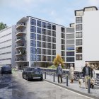 Simulació de la residència i signatura, ahir, del conveni.