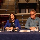 La cònsol menor d'Andorra la Vella, Olalla Losada, i el cap d'àrea de l'àrea de cultura del comú, Jan Cartes, durant la presentació de la Temporada.