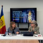 Conxita Marsol i Judit Hidalgo, a la roda de premsa.