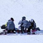 Seqüència de la greu caiguda de Cande Moreno durant el descens a Cortina.